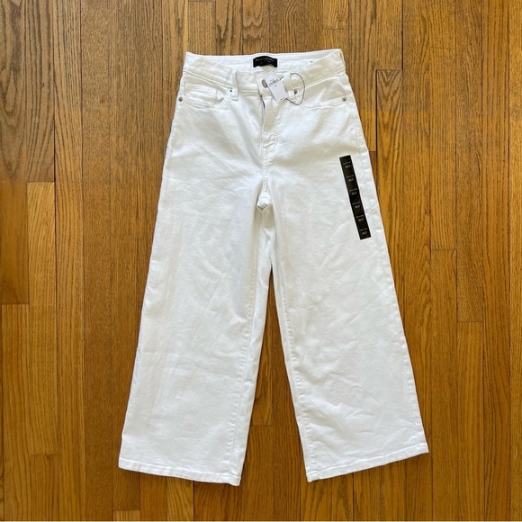 Banana Republic Wide Leg Crop Jean Pure White 851820 Size 26 NWT - Picture 1 of 5